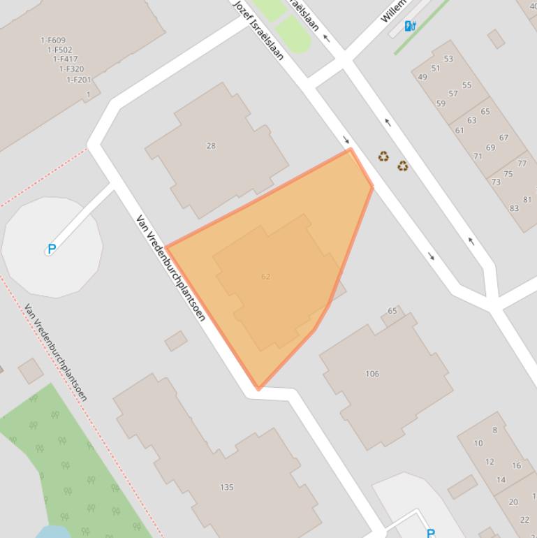 Kaart van postcodegebied 2282WB.