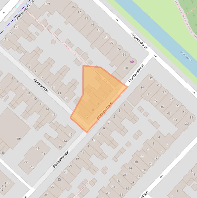 Kaart van postcodegebied 2282XL.