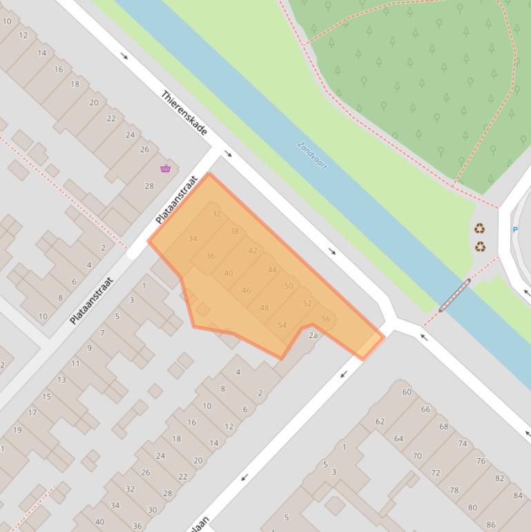 Kaart van postcodegebied 2282XV.