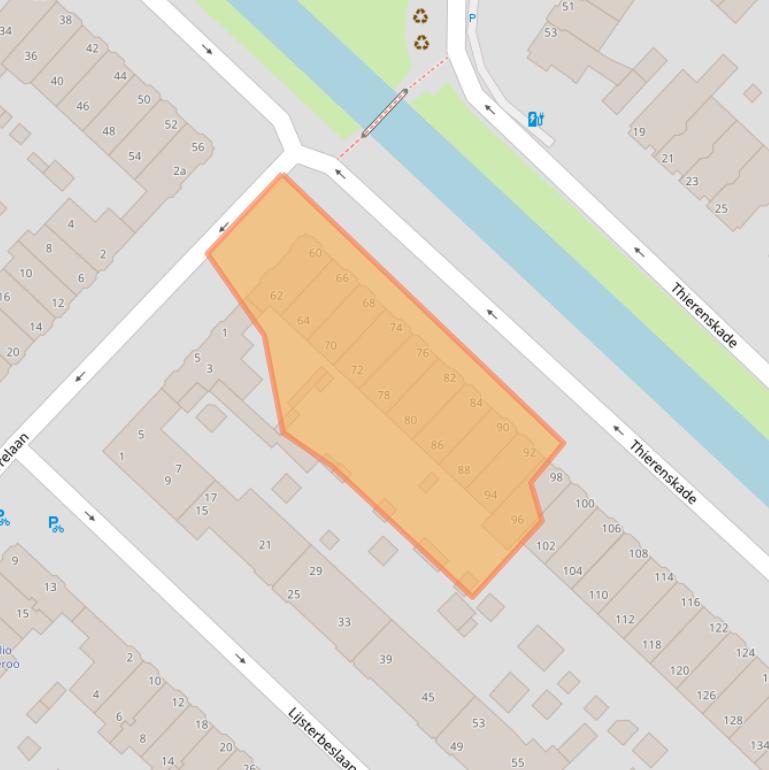 Kaart van postcodegebied 2282XW.