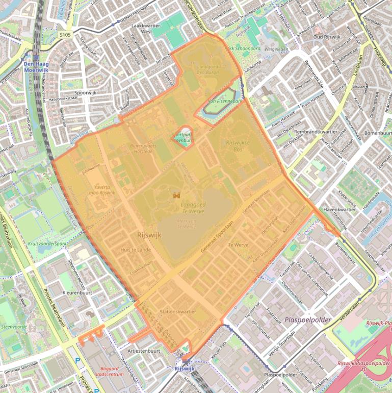 Kaart van postcodegebied 2283.