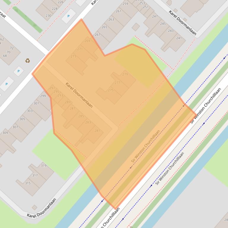 Kaart van postcodegebied 2283AP.