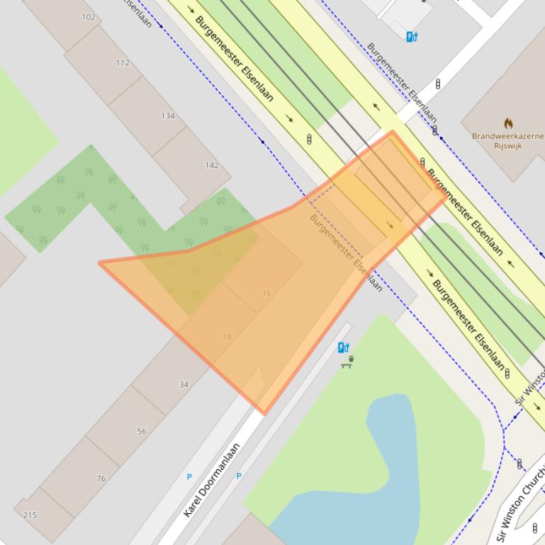 Kaart van postcodegebied 2283AS.