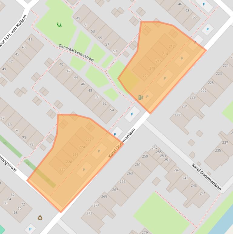 Kaart van postcodegebied 2283BA.