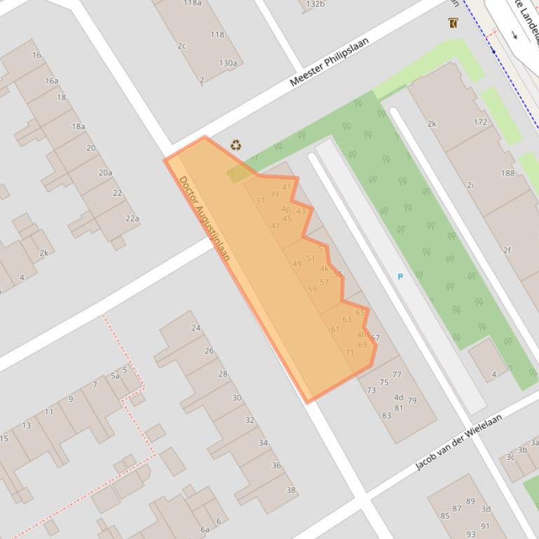 Kaart van postcodegebied 2283CB.