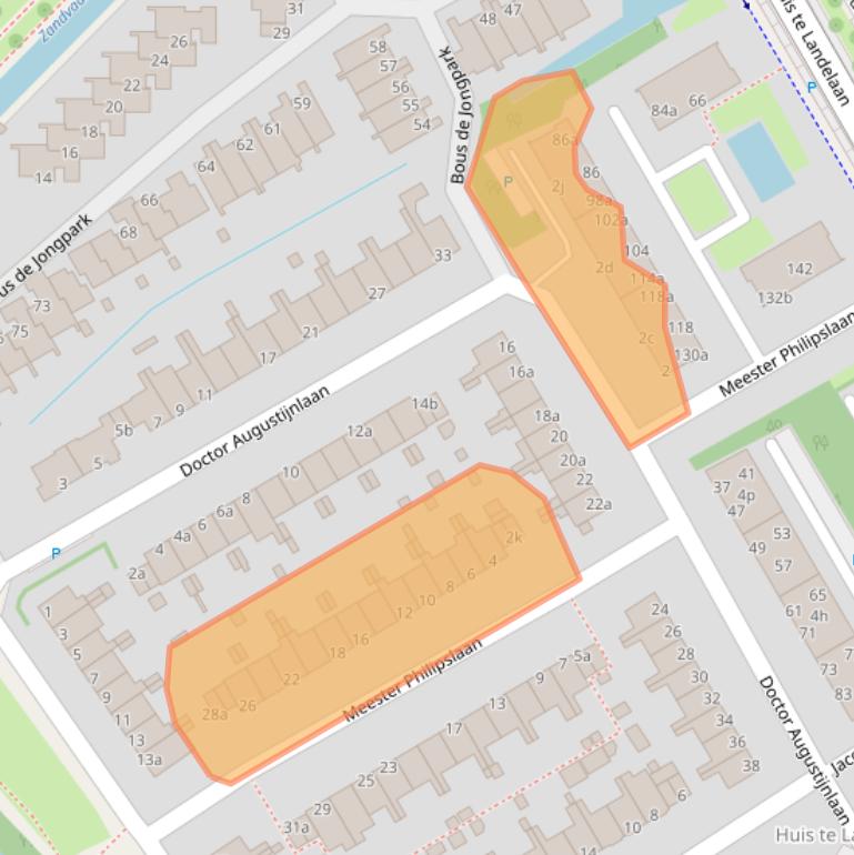 Kaart van postcodegebied 2283CT.