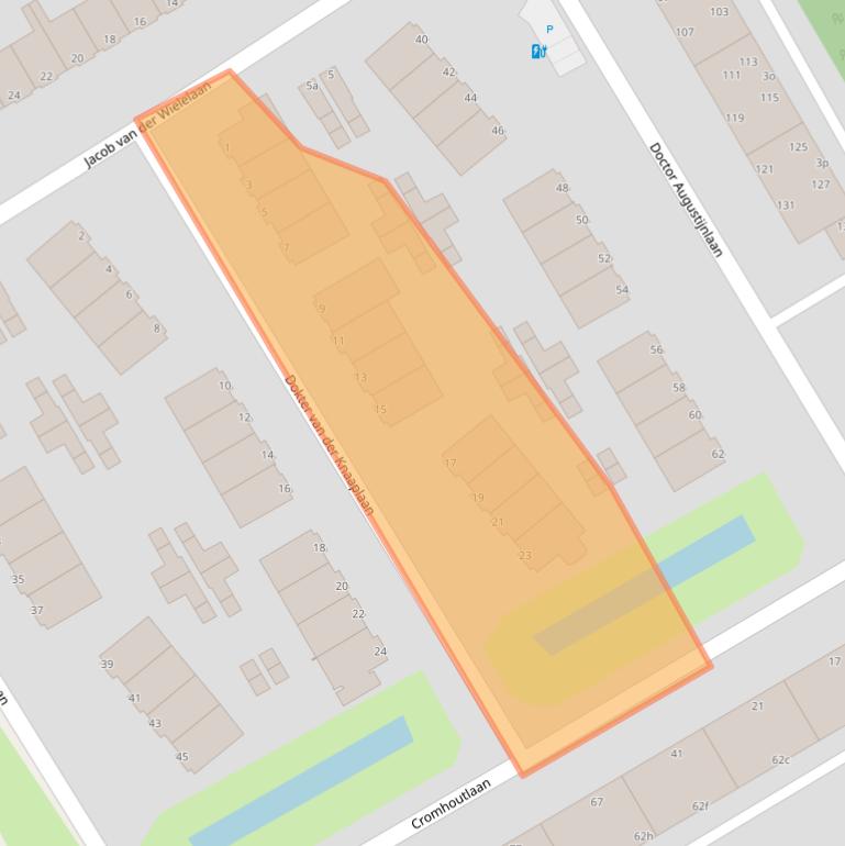 Kaart van postcodegebied 2283CW.