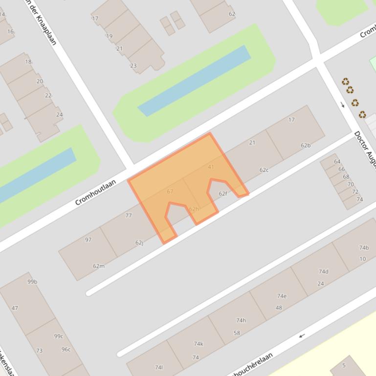 Kaart van postcodegebied 2283EB.