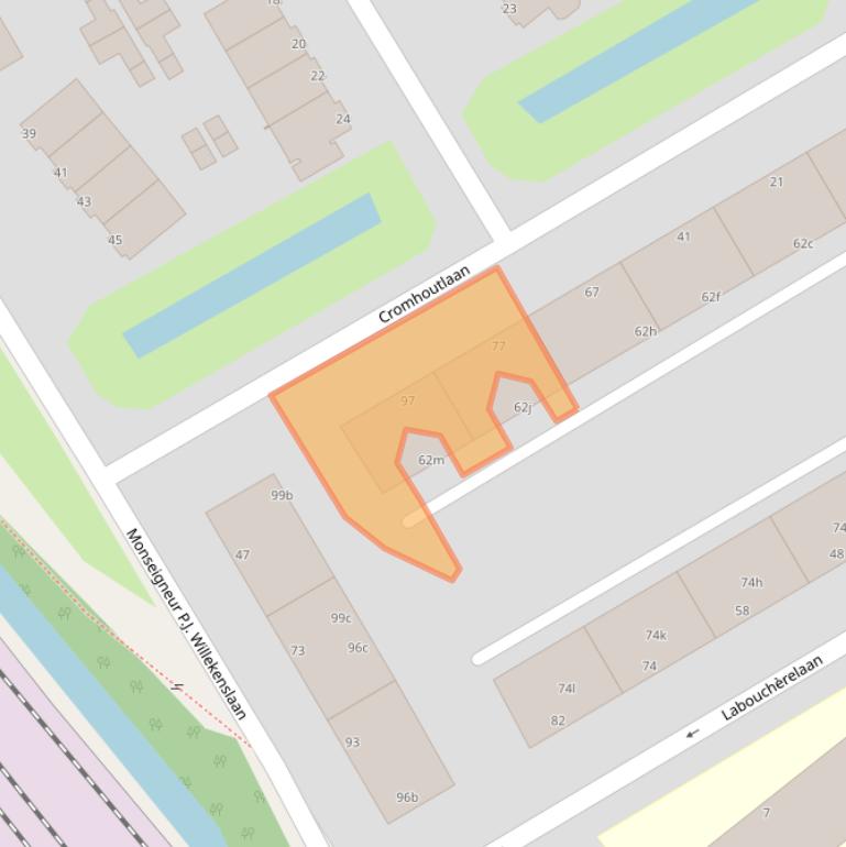 Kaart van postcodegebied 2283EC.