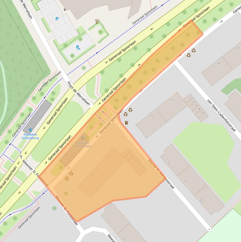 Kaart van postcodegebied 2283GG.