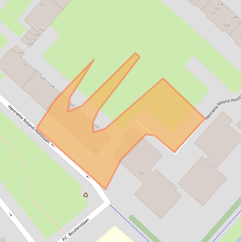 Kaart van postcodegebied 2283HB.