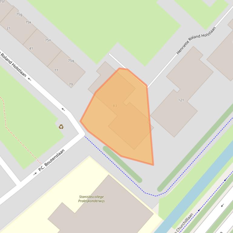 Kaart van postcodegebied 2283HC.