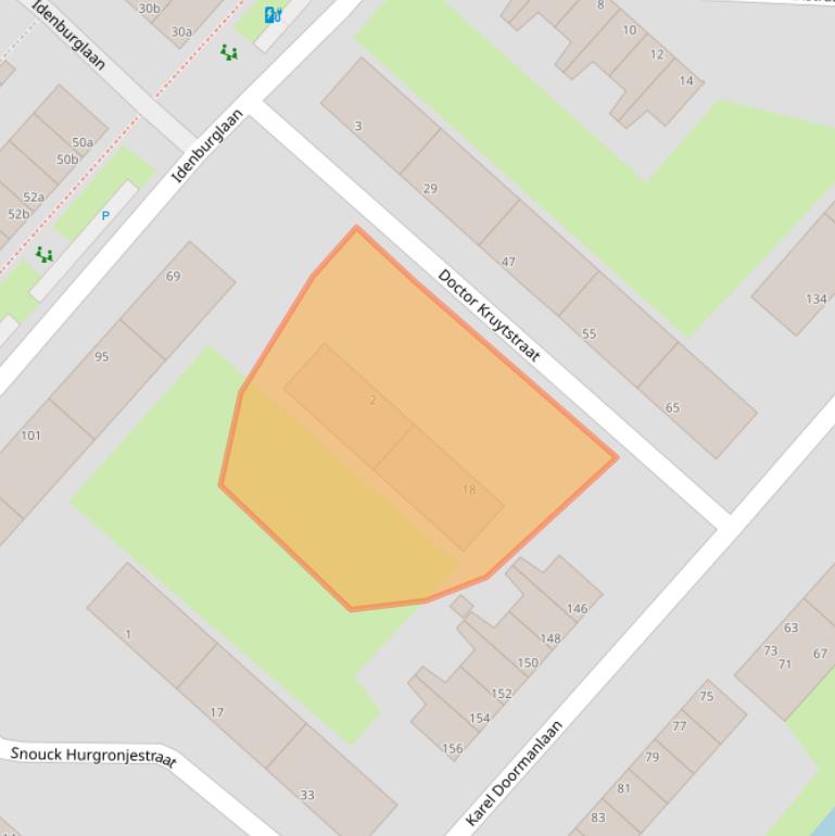 Kaart van postcodegebied 2283KC.