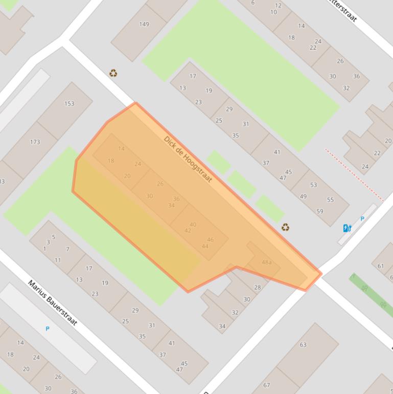 Kaart van postcodegebied 2283LB.