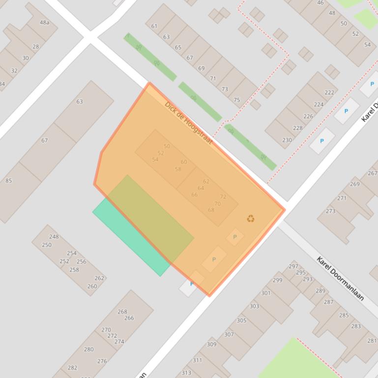 Kaart van postcodegebied 2283LC.