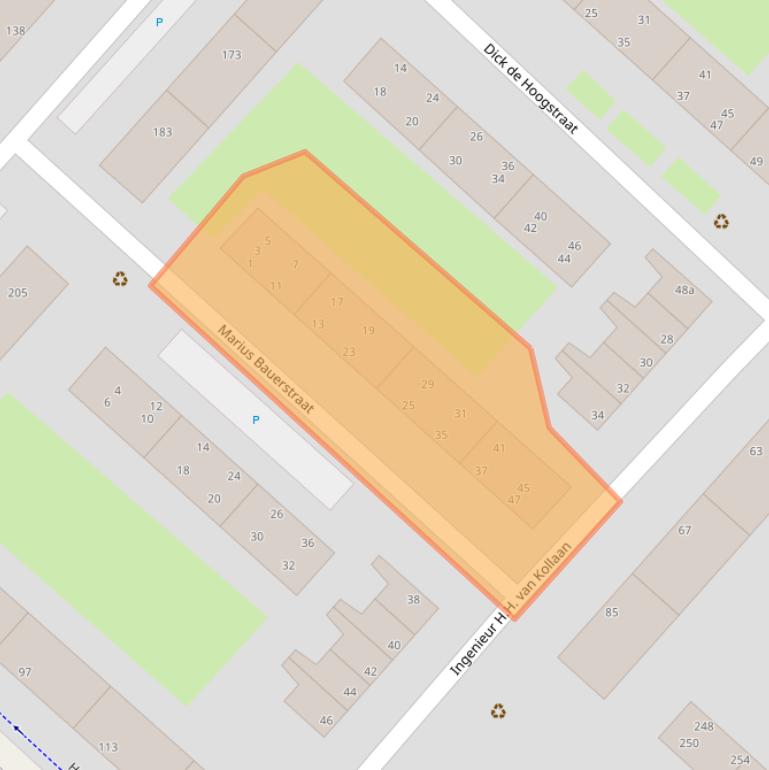 Kaart van postcodegebied 2283LD.