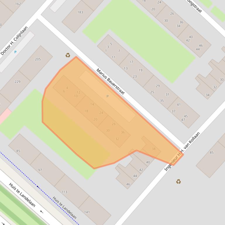 Kaart van postcodegebied 2283LE.