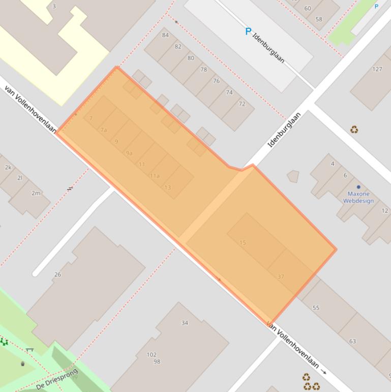 Kaart van postcodegebied 2283LR.