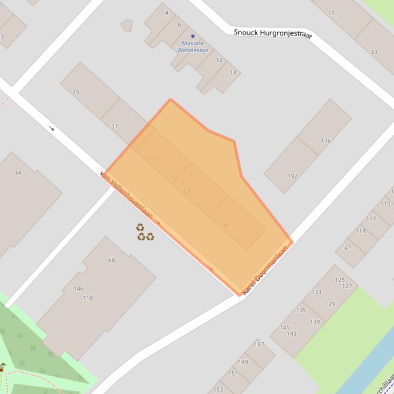 Kaart van postcodegebied 2283LS.