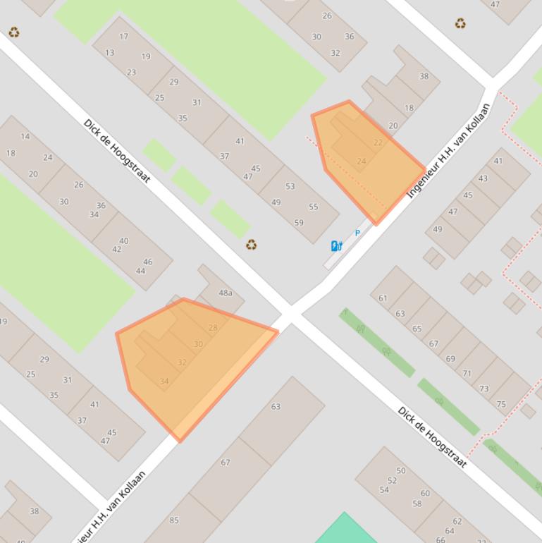 Kaart van postcodegebied 2283ND.