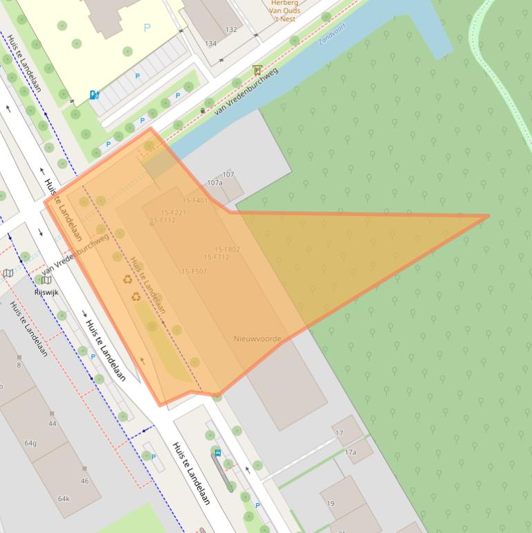 Kaart van postcodegebied 2283SC.