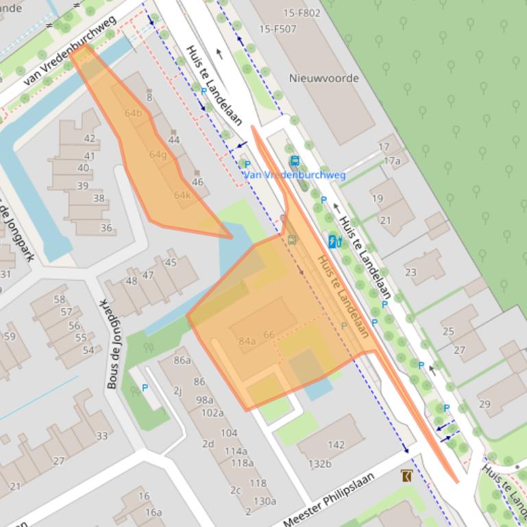 Kaart van postcodegebied 2283SH.