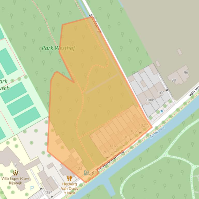 Kaart van postcodegebied 2283TE.