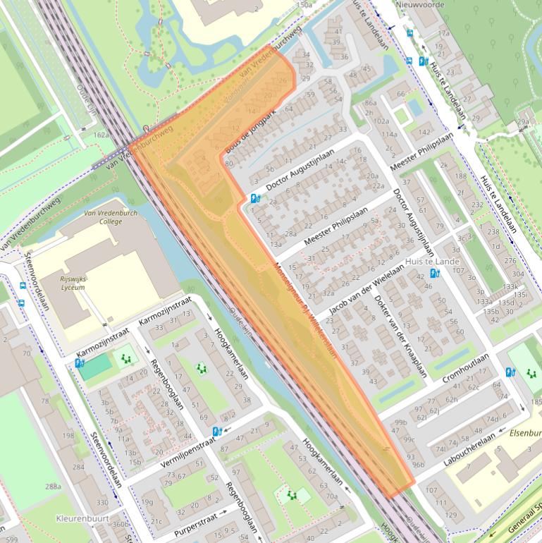 Kaart van postcodegebied 2283TH.