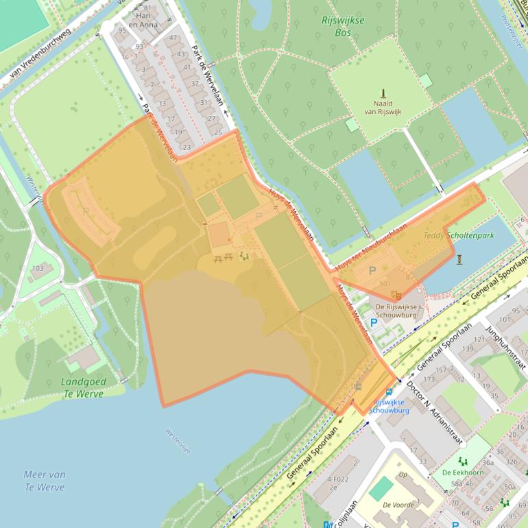 Kaart van postcodegebied 2283TM.