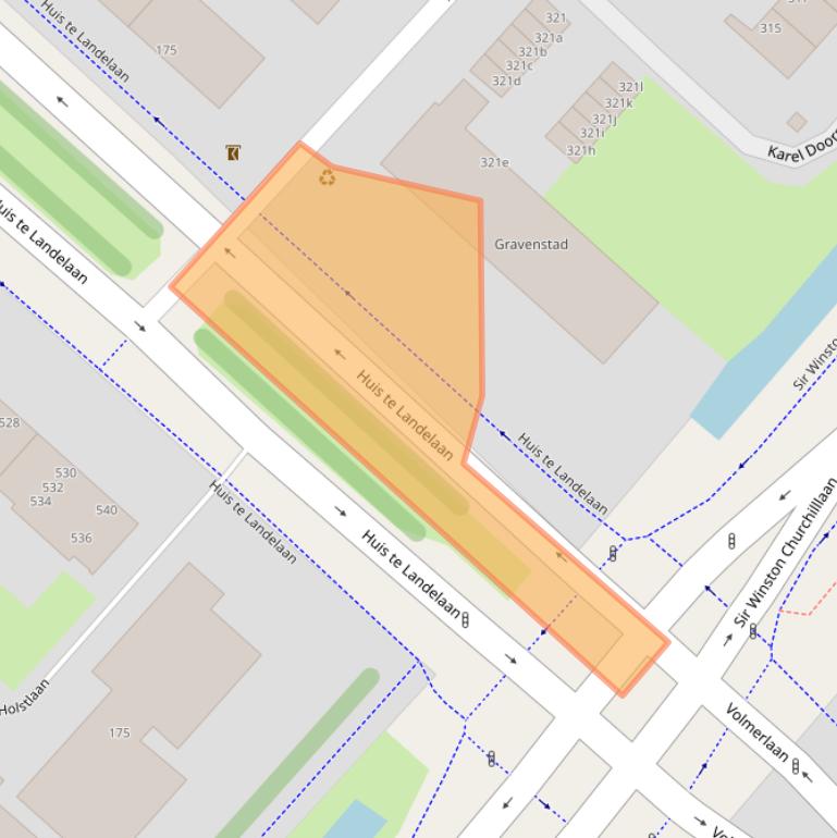 Kaart van postcodegebied 2283VE.