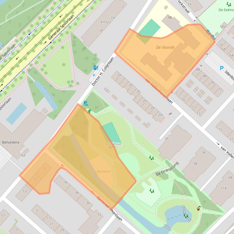 Kaart van postcodegebied 2283XA.