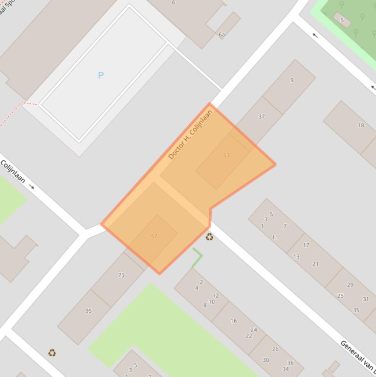 Kaart van postcodegebied 2283XB.