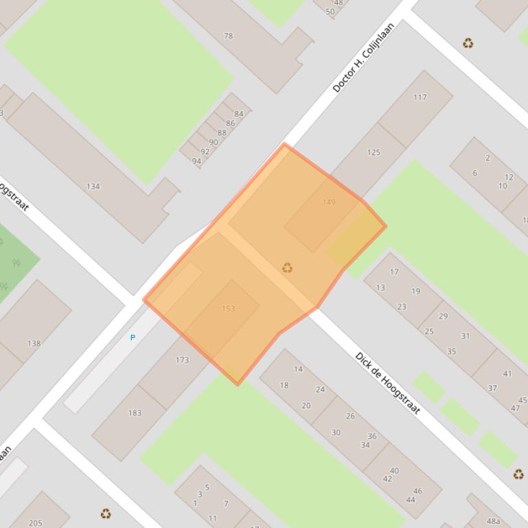 Kaart van postcodegebied 2283XE.