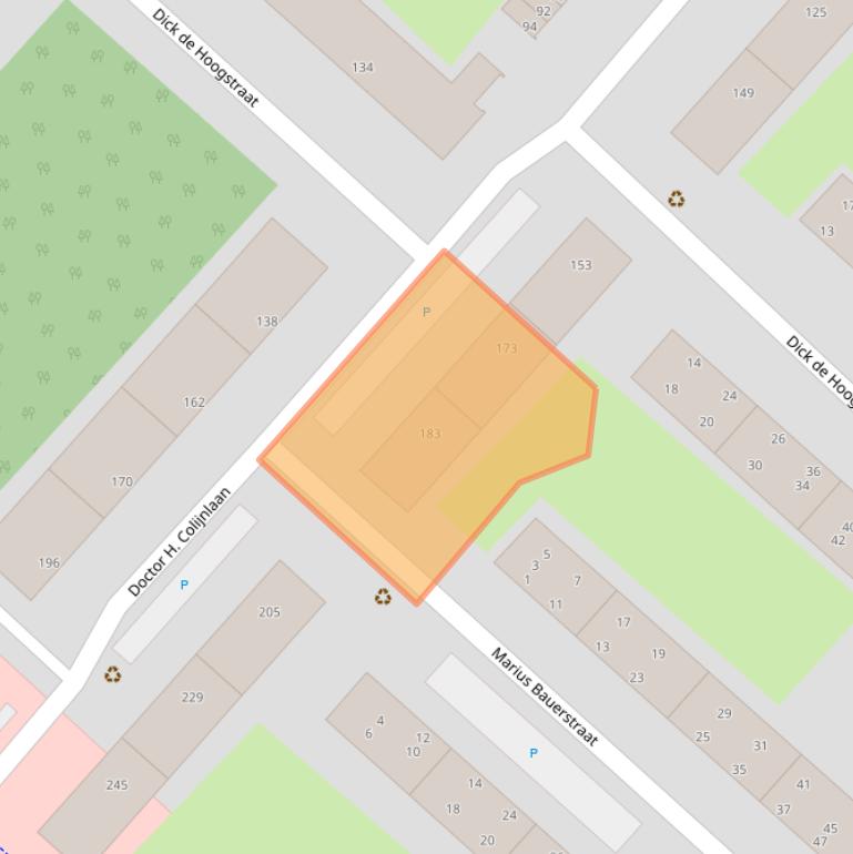 Kaart van postcodegebied 2283XG.