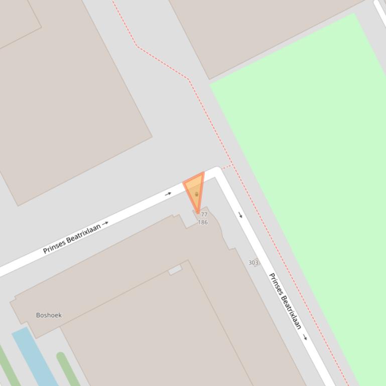 Kaart van postcodegebied 2284AC.