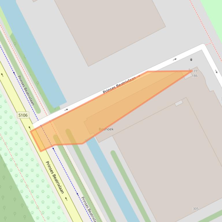 Kaart van postcodegebied 2284AG.