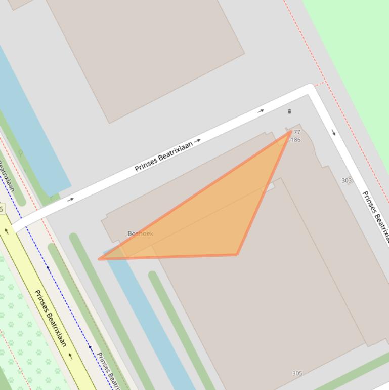 Kaart van postcodegebied 2284AH.