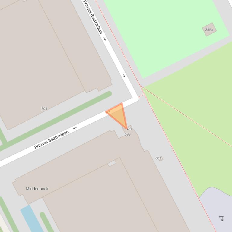 Kaart van postcodegebied 2284AN.