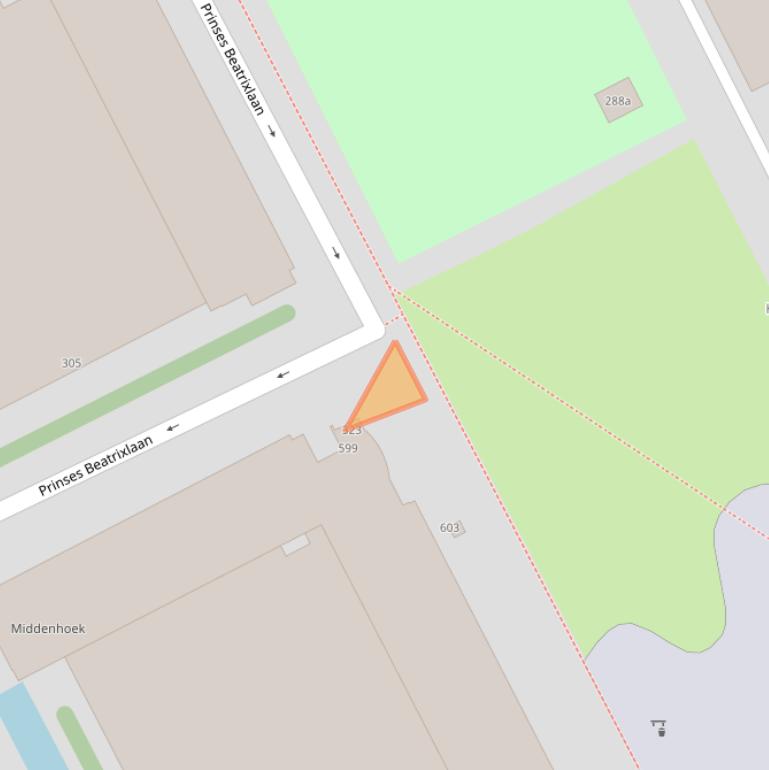 Kaart van postcodegebied 2284AP.