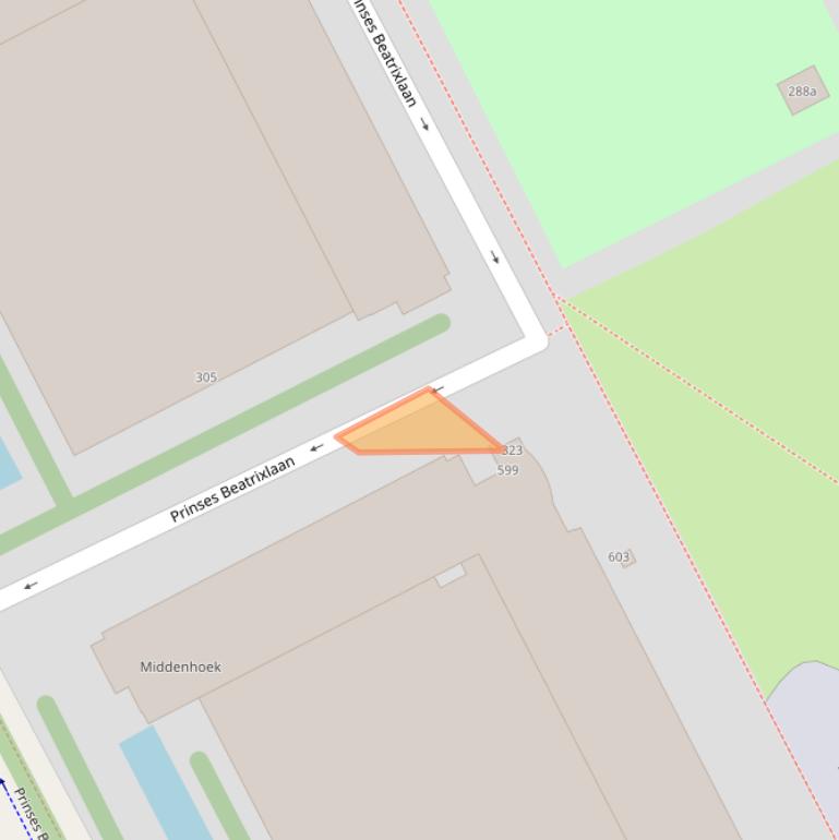 Kaart van postcodegebied 2284AS.