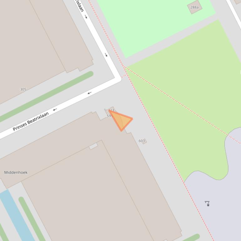 Kaart van postcodegebied 2284AT.