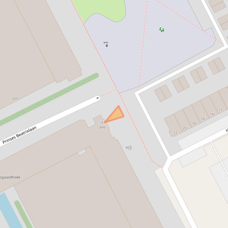 Kaart van postcodegebied 2284BA.