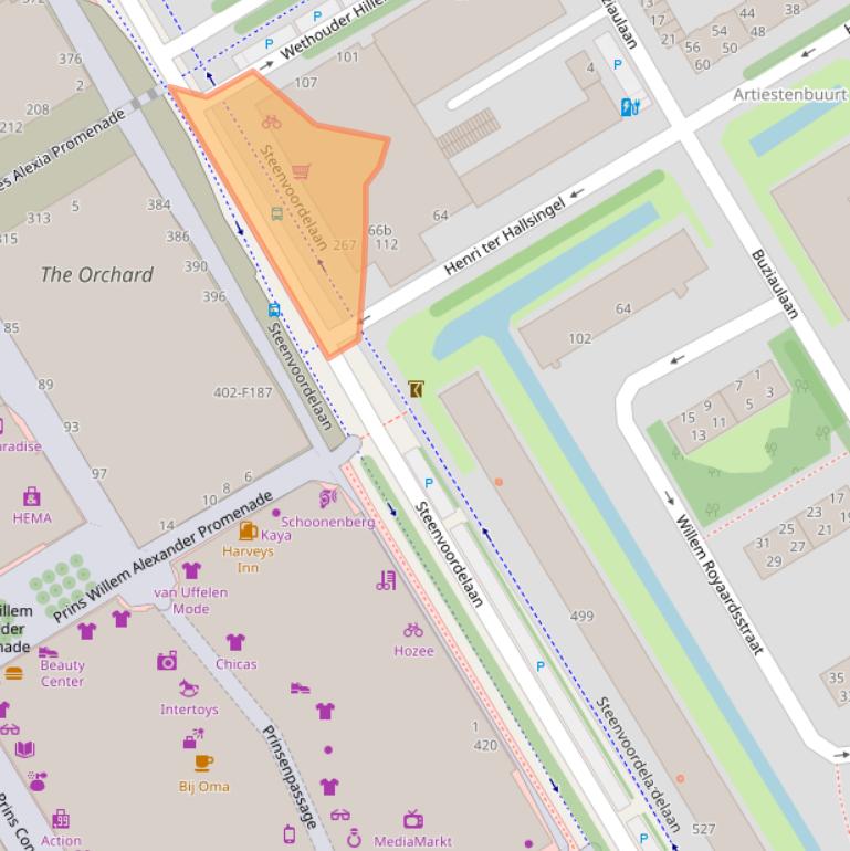 Kaart van postcodegebied 2284CM.