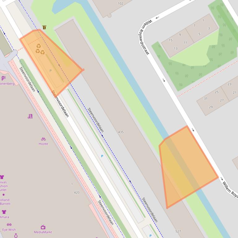 Kaart van postcodegebied 2284CP.