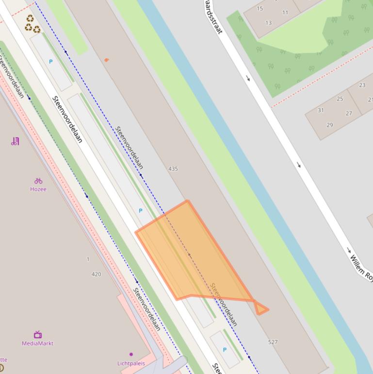 Kaart van postcodegebied 2284CS.