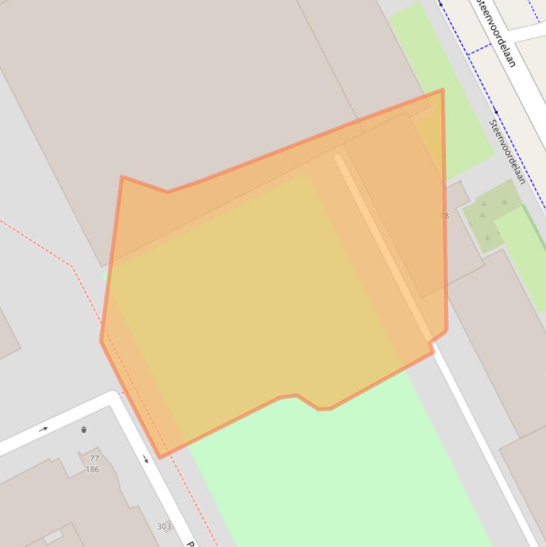 Kaart van postcodegebied 2284CZ.