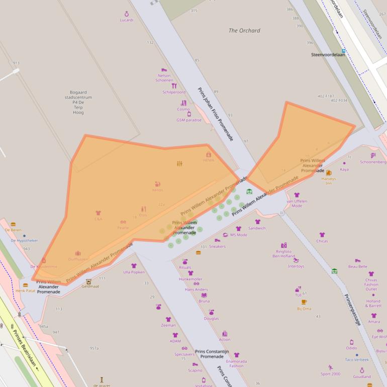Kaart van postcodegebied 2284DG.