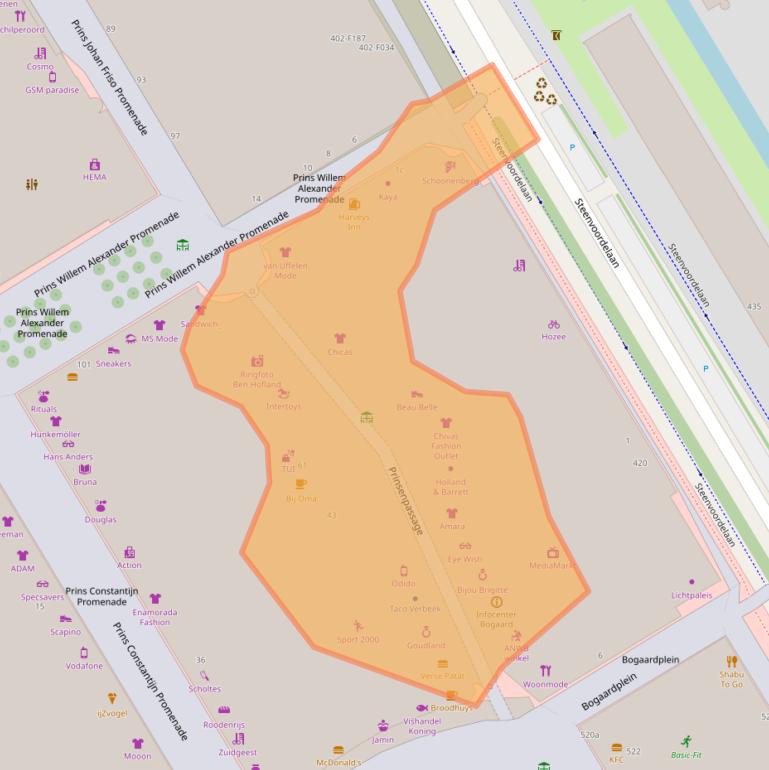 Kaart van postcodegebied 2284DH.