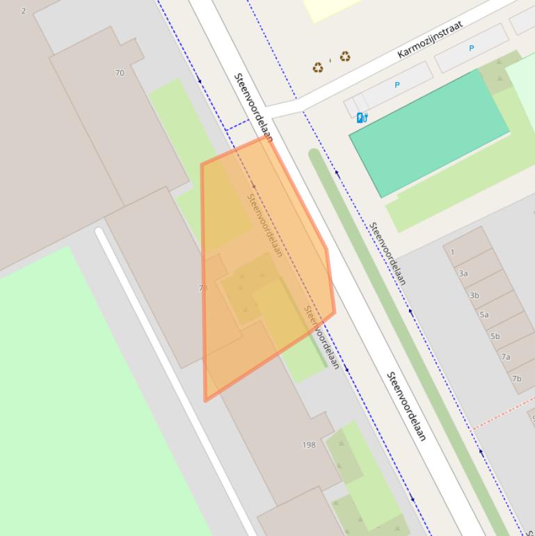 Kaart van postcodegebied 2284EA.