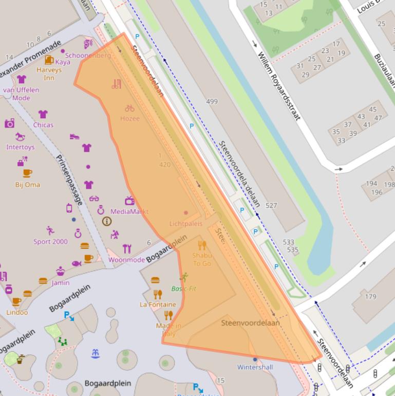 Kaart van postcodegebied 2284EK.